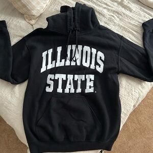 Gildan Black Hoodie with White Print